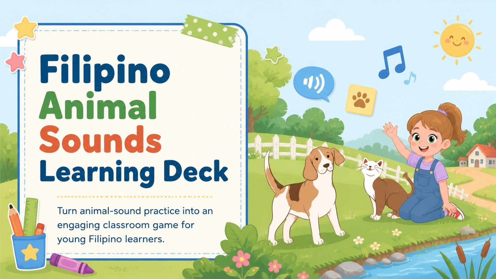 Filipino Animal Sounds Learning Deck