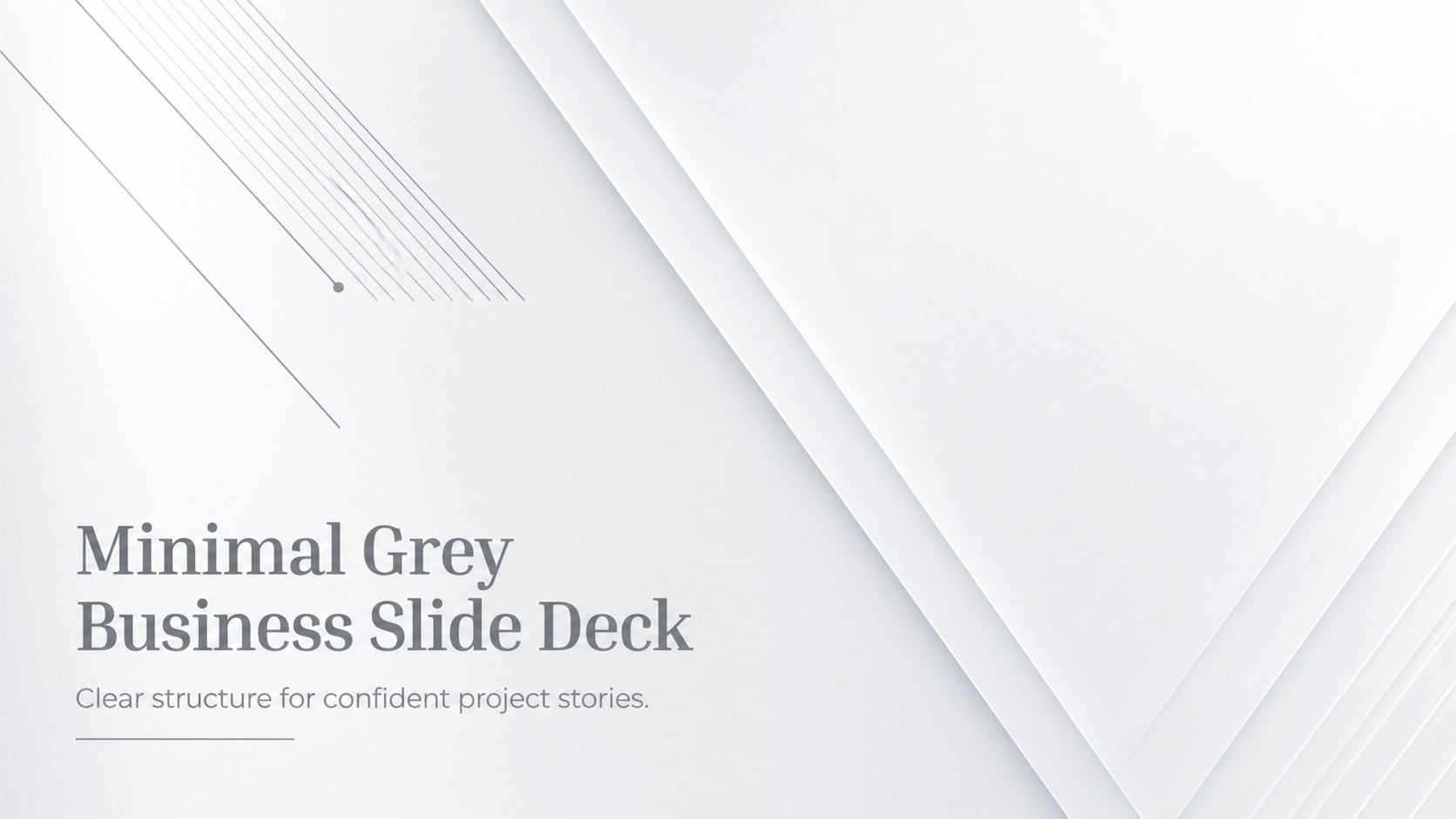 Minimal Grey Business Slide Deck