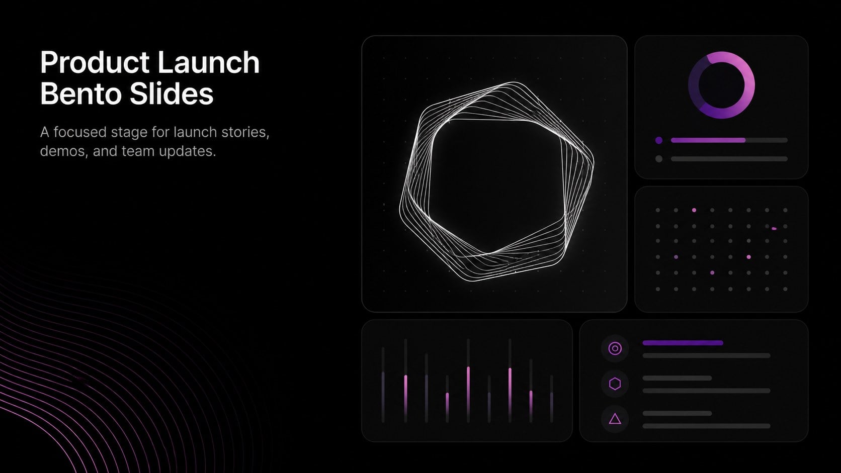 Product Launch Bento Slides
