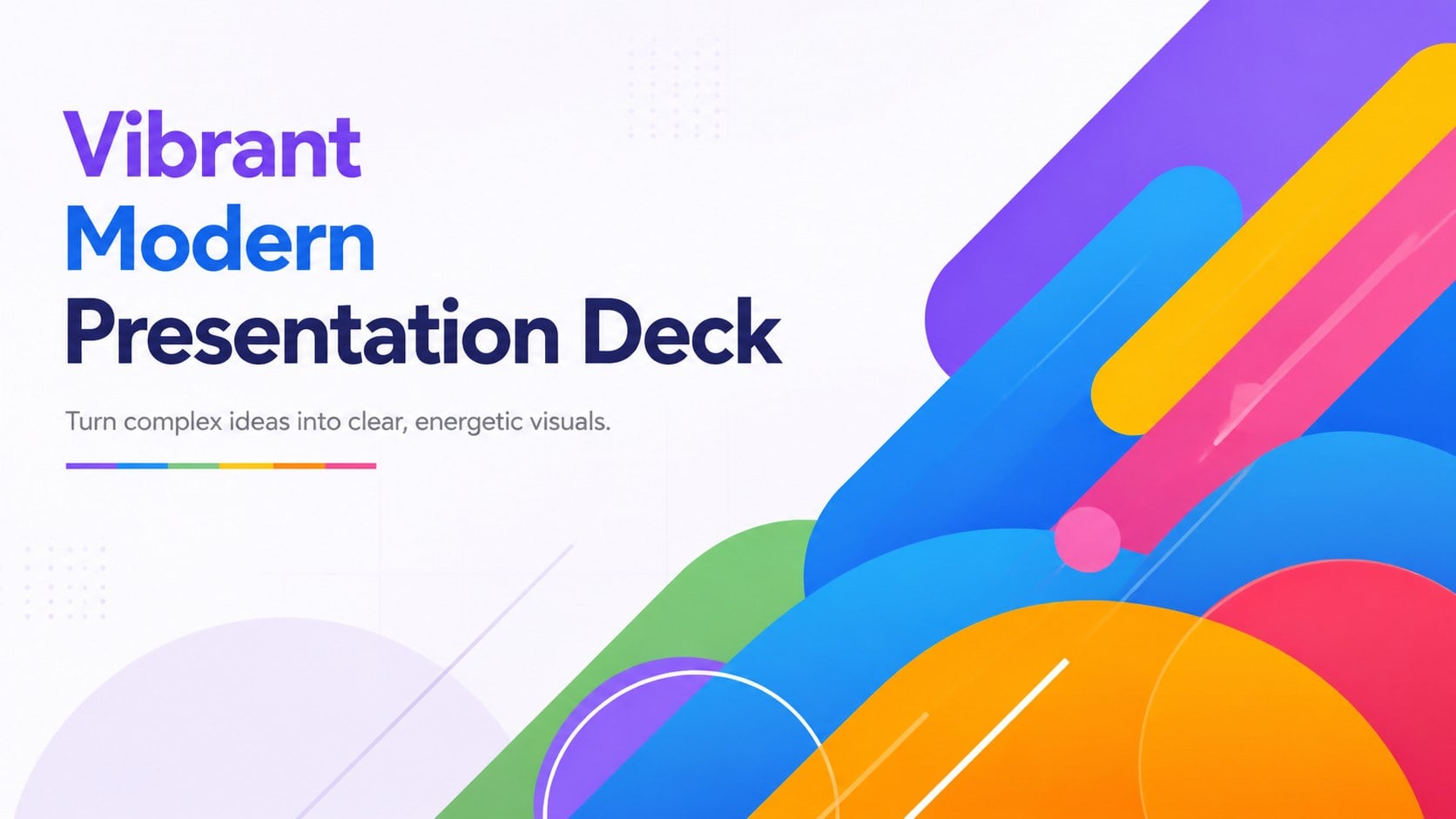 Vibrant Modern Presentation Deck