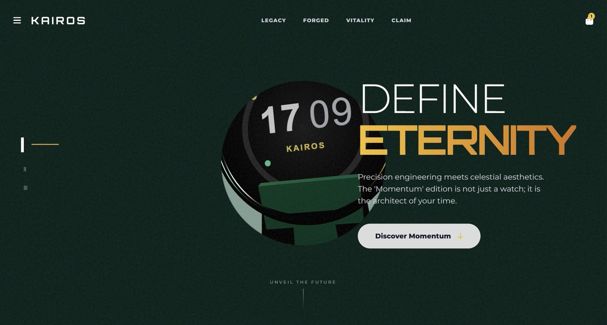 Luxury smartwatch Three.js landing page with animated sections - Image 1