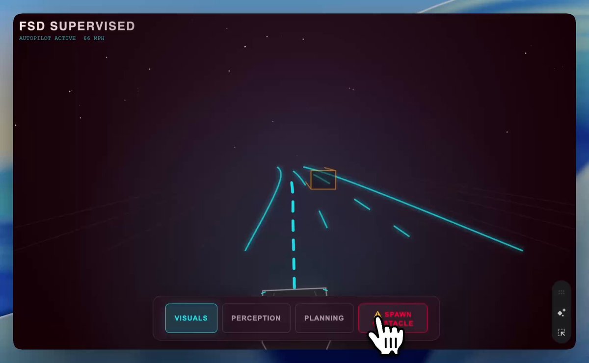 Interactive SVG demo of Tesla FSD road recognition - Image 1