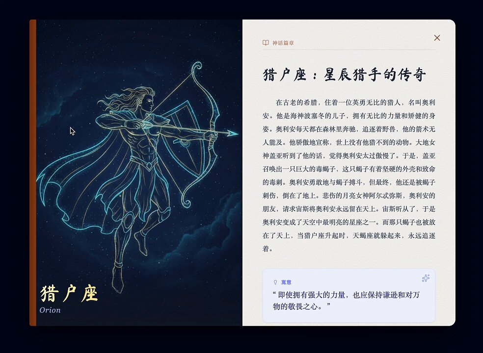Chinese web app for Greek mythology constellations - Image 1