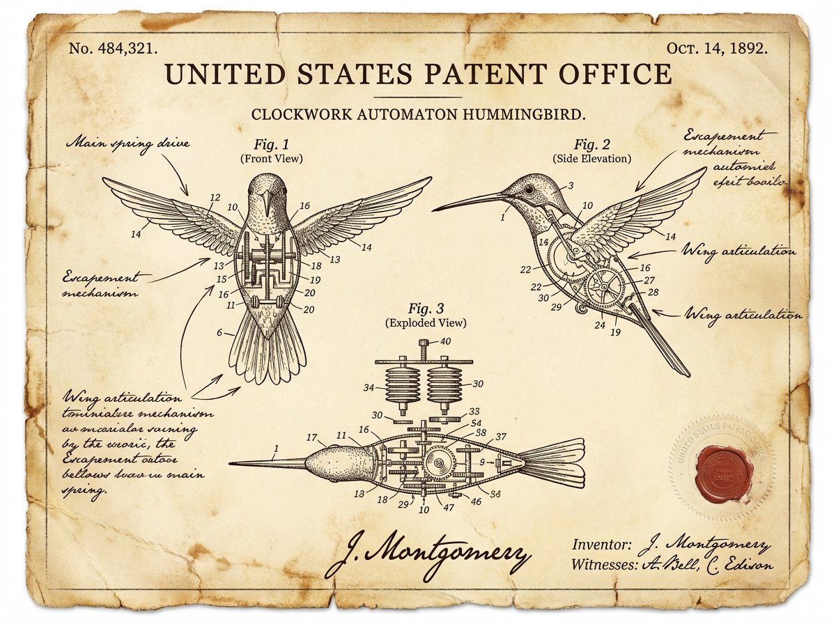 Vintage Patent Document for an Invention - Image 1