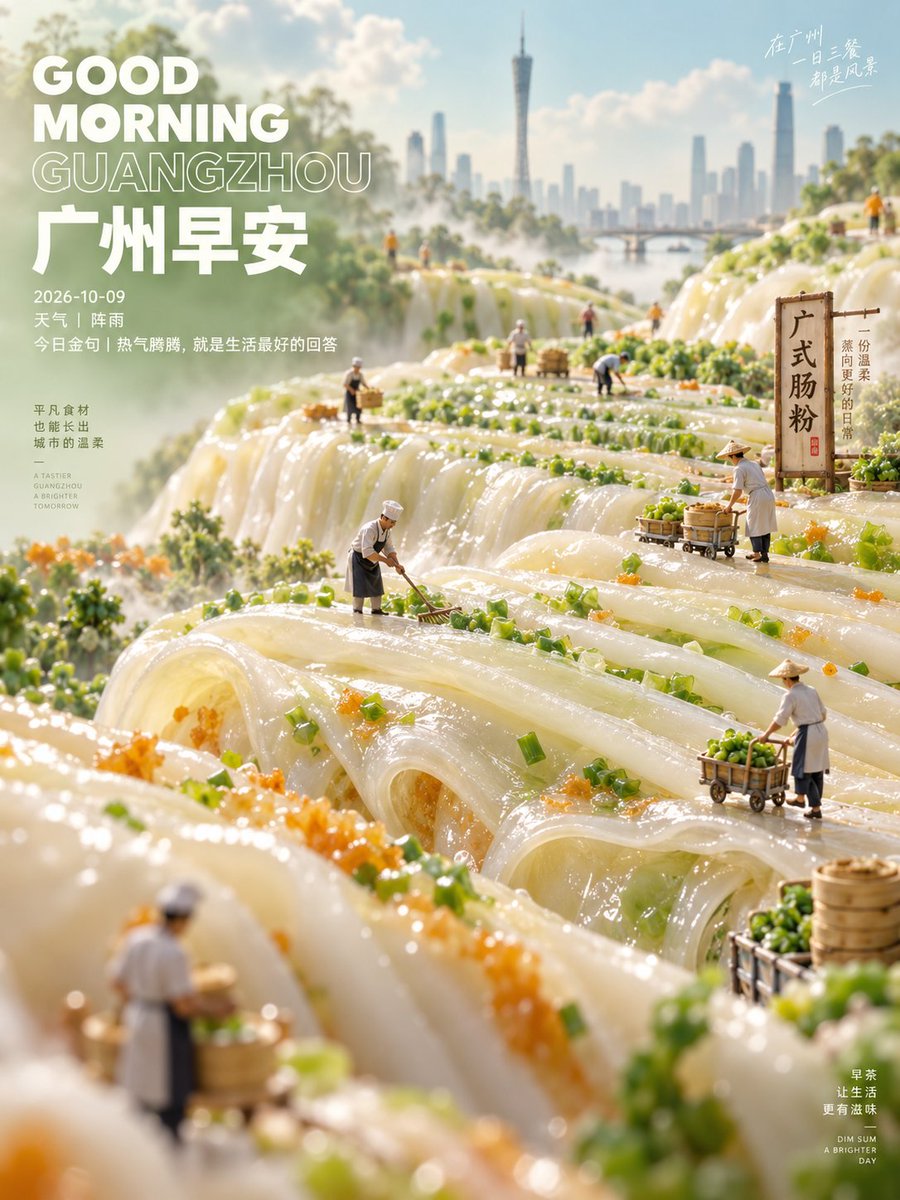 Social Media Post - Guangzhou Morning Food Landscape Poster - Image 1