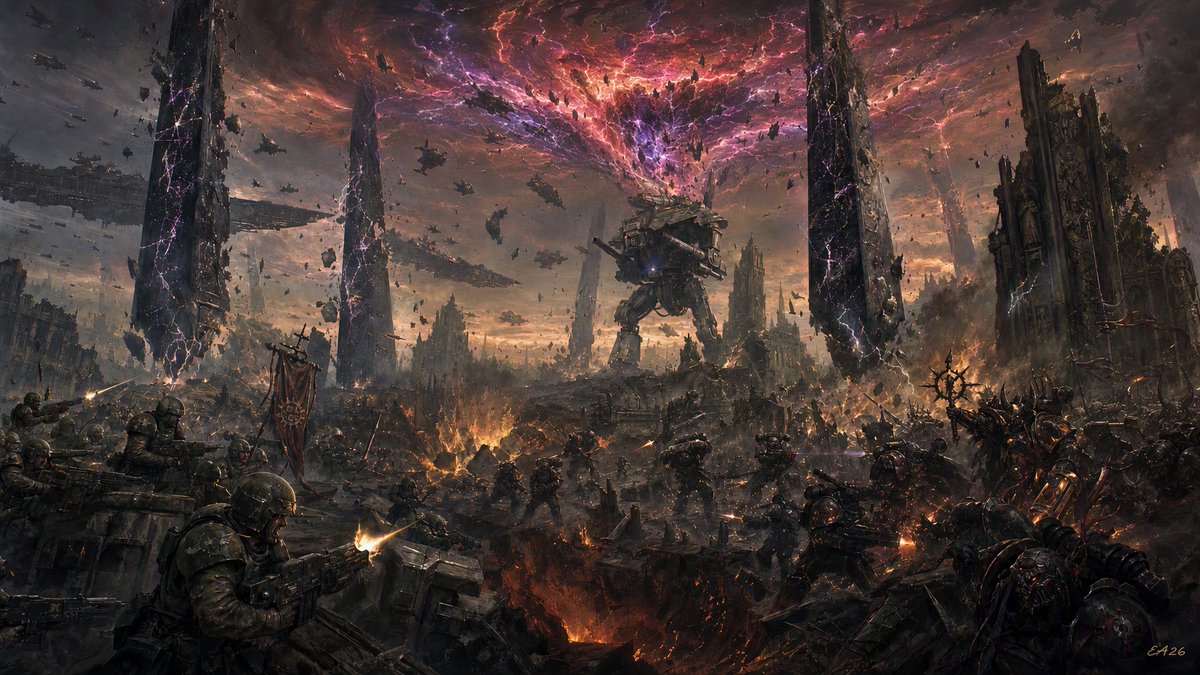 Social Media Post - Warhammer 40k Fall of Cadia Scene - Image 1