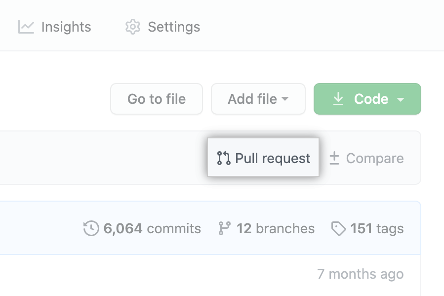 pull request button