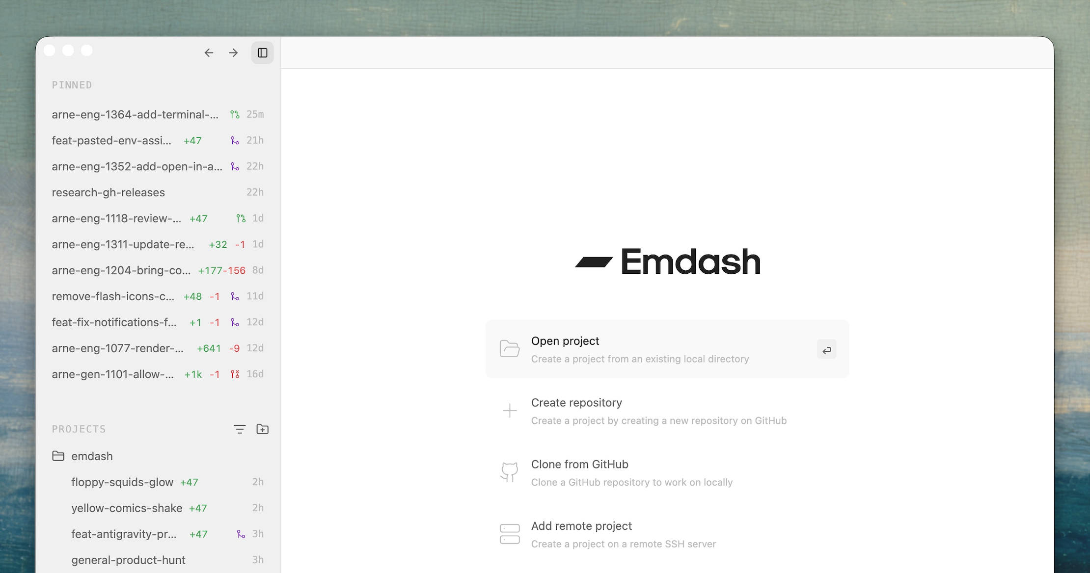 Emdash product screenshot