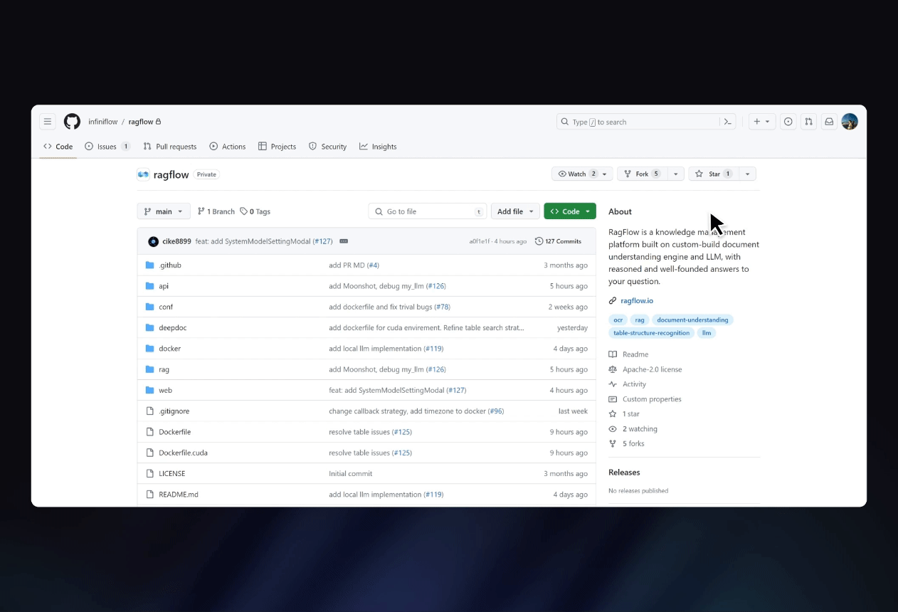 RAGFlow feature updates