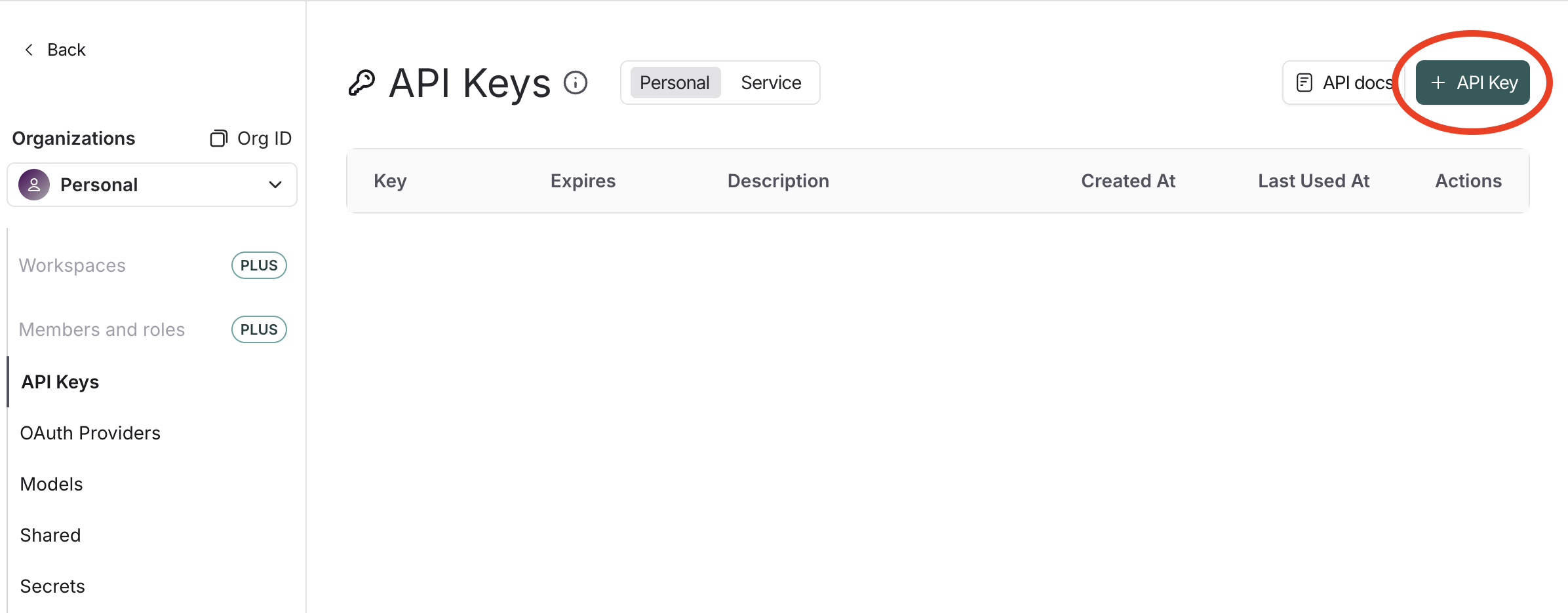 LangSmith API Keys