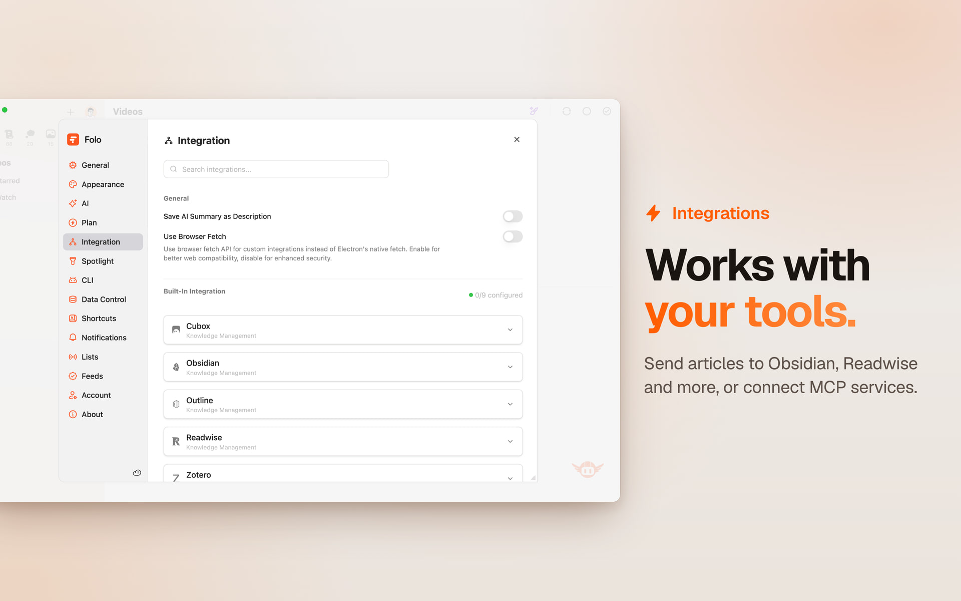 Integrations: works with your tools