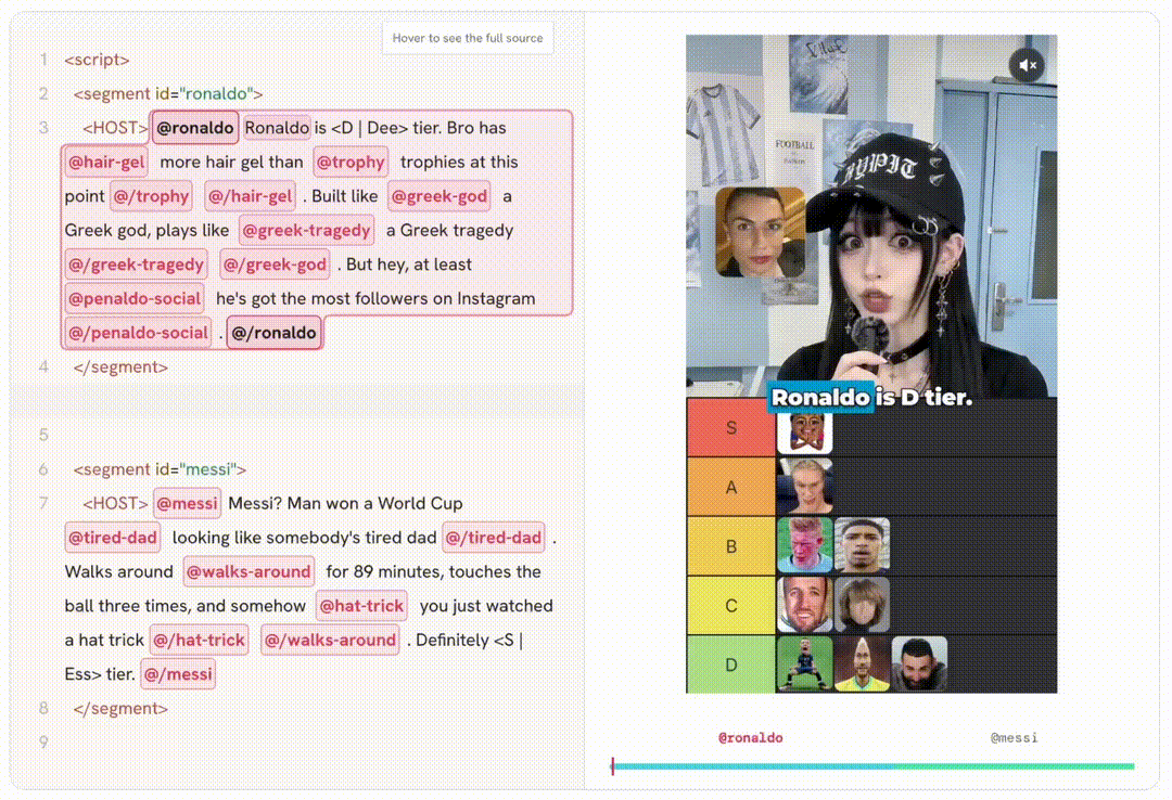 SVML source and live video preview