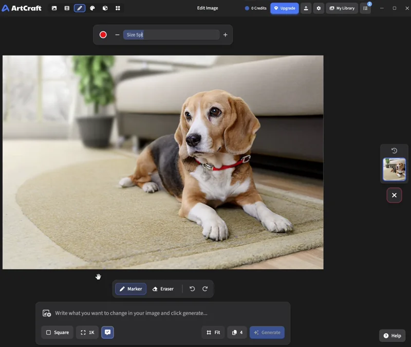 Prompted Image Editing demo