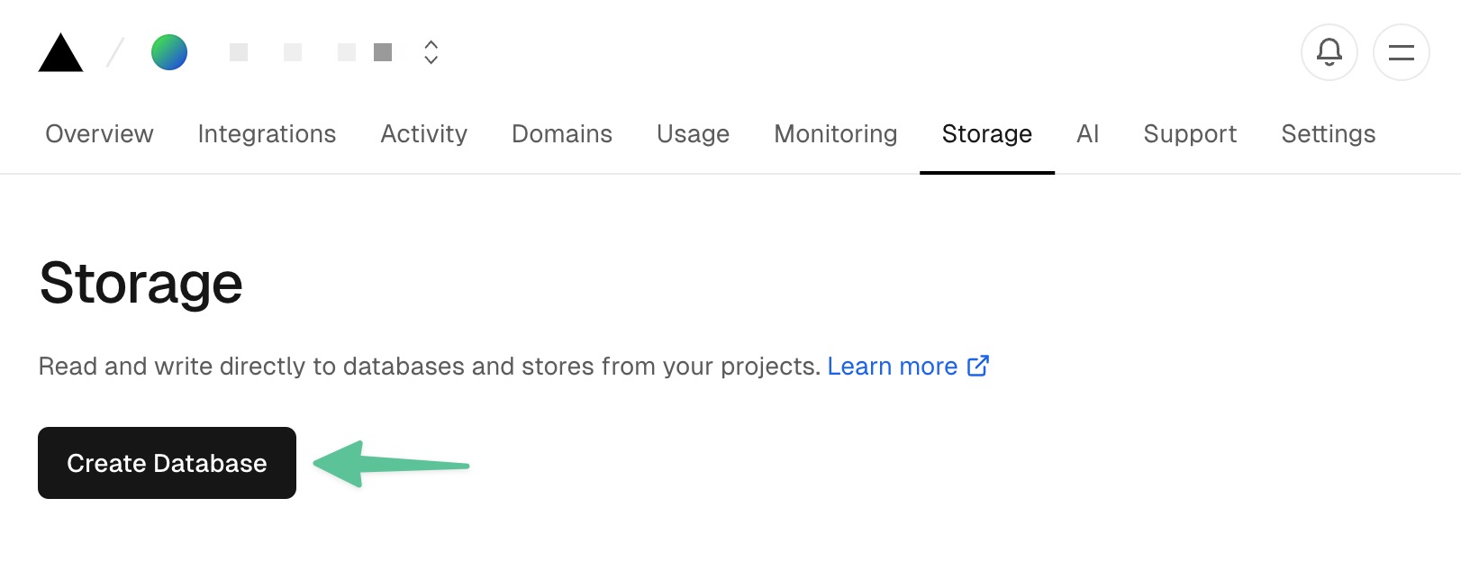 Vercel Create Database