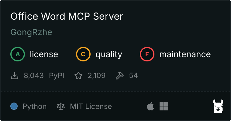Office Word Server MCP server