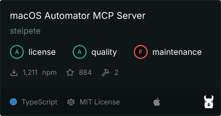 macOS Automator MCP server on Glama