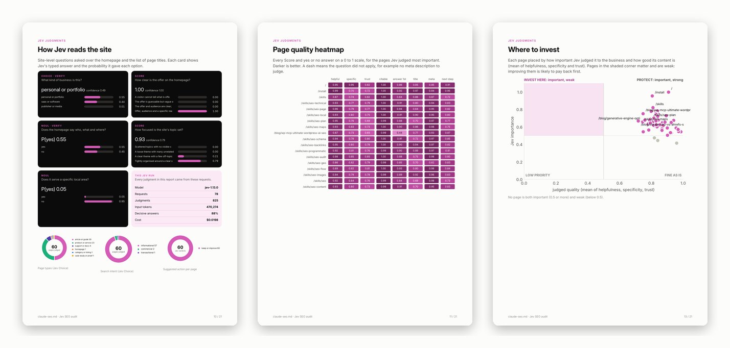 Jev judgment cards, quality heatmap and where to invest