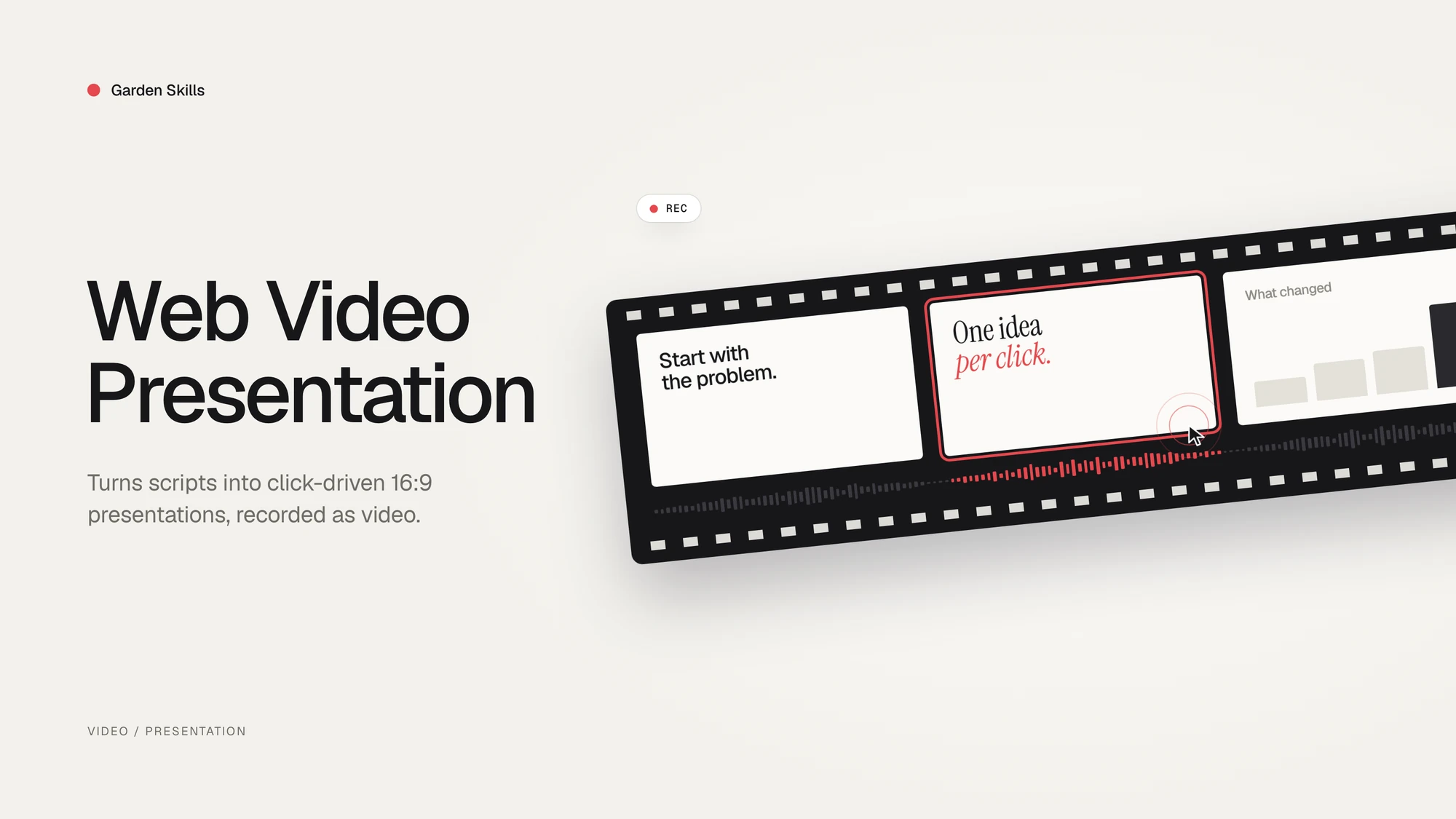 Web Video Presentation Skill