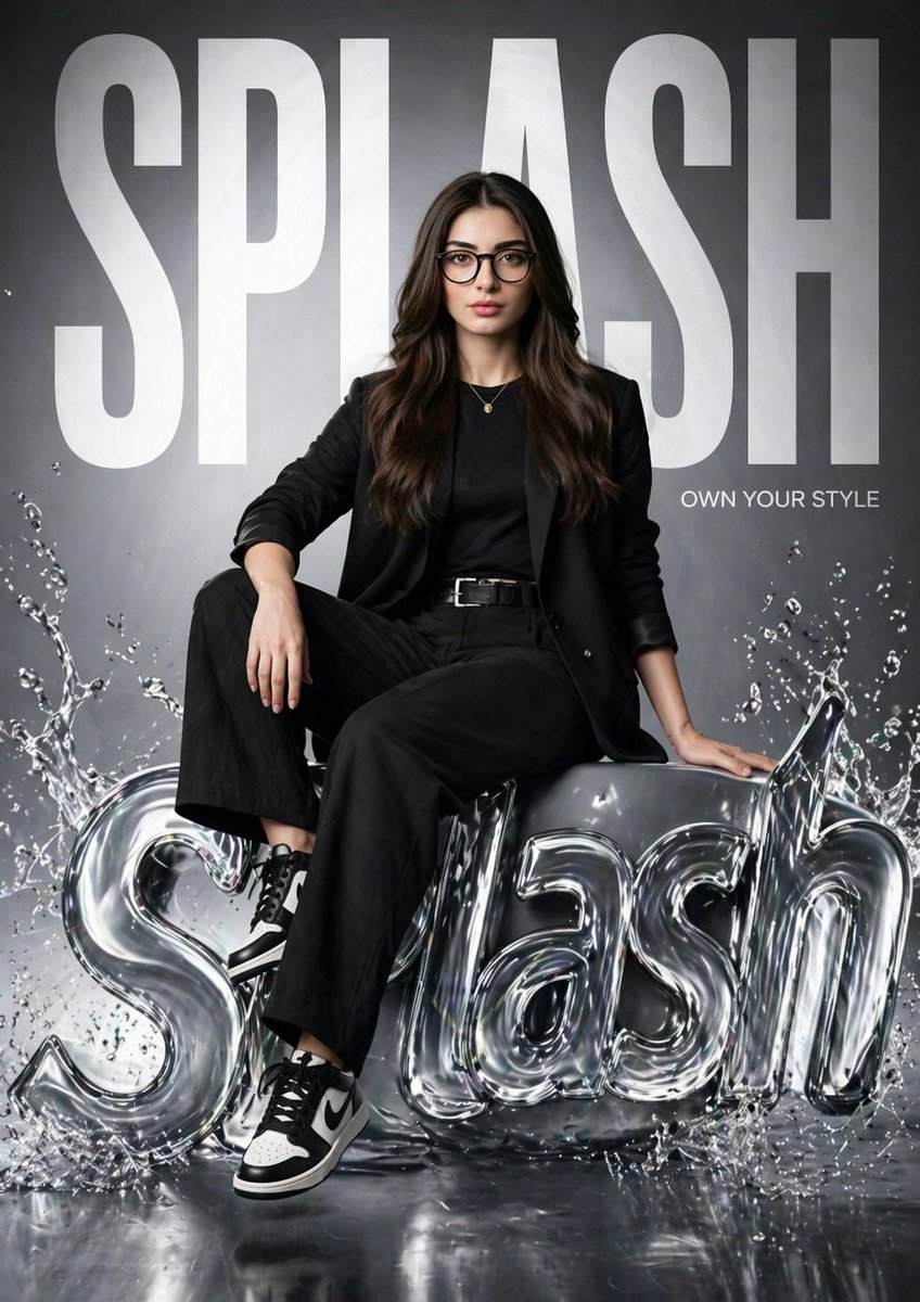 GPT-Image-2 Prompt Example - SPLASH Liquid Logo Fashion Poster