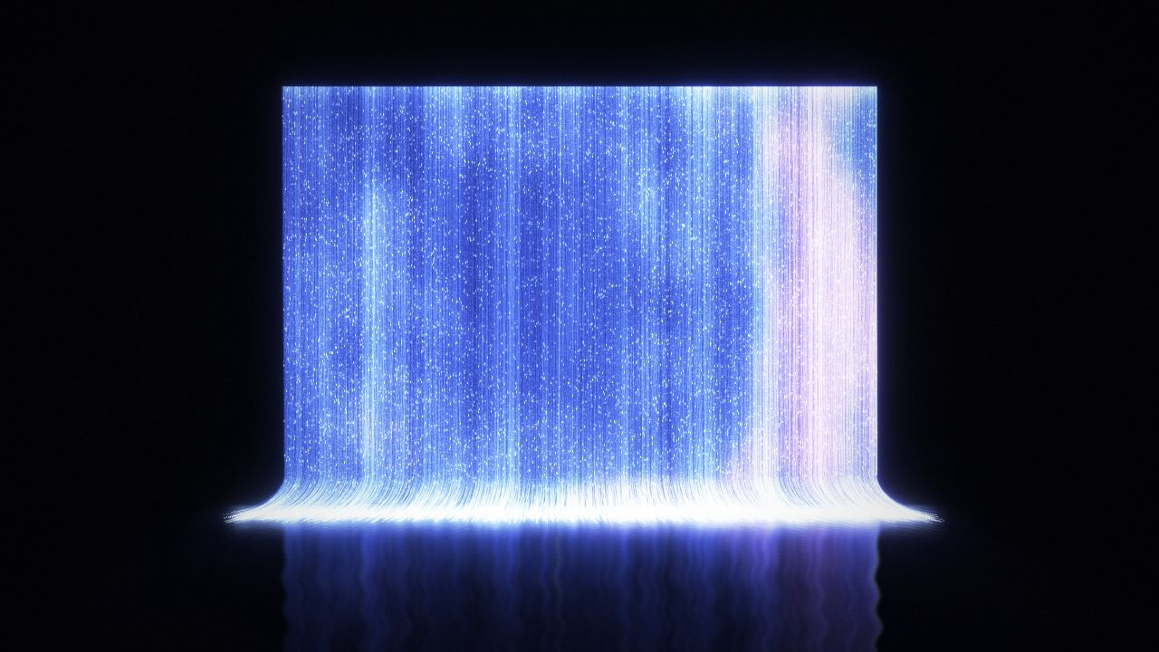 Stream: a waterfall of glowing photo threads