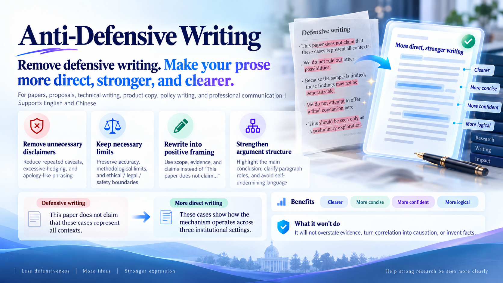 Anti-Defensive Writing Paradigm