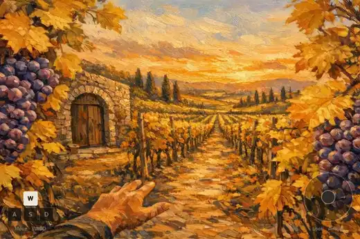 Vineyard at Dusk