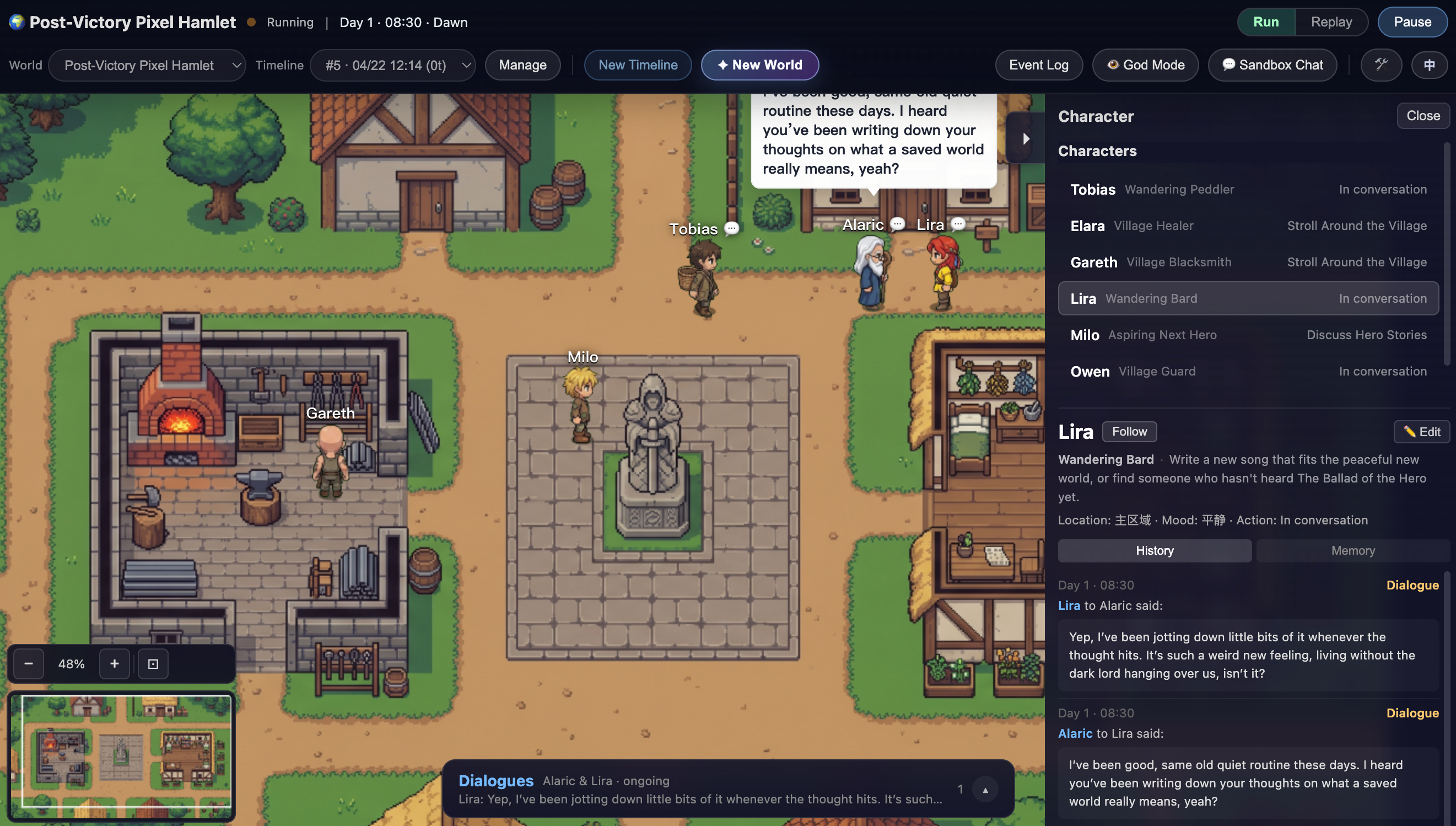 WorldX: one-sentence world creation interface