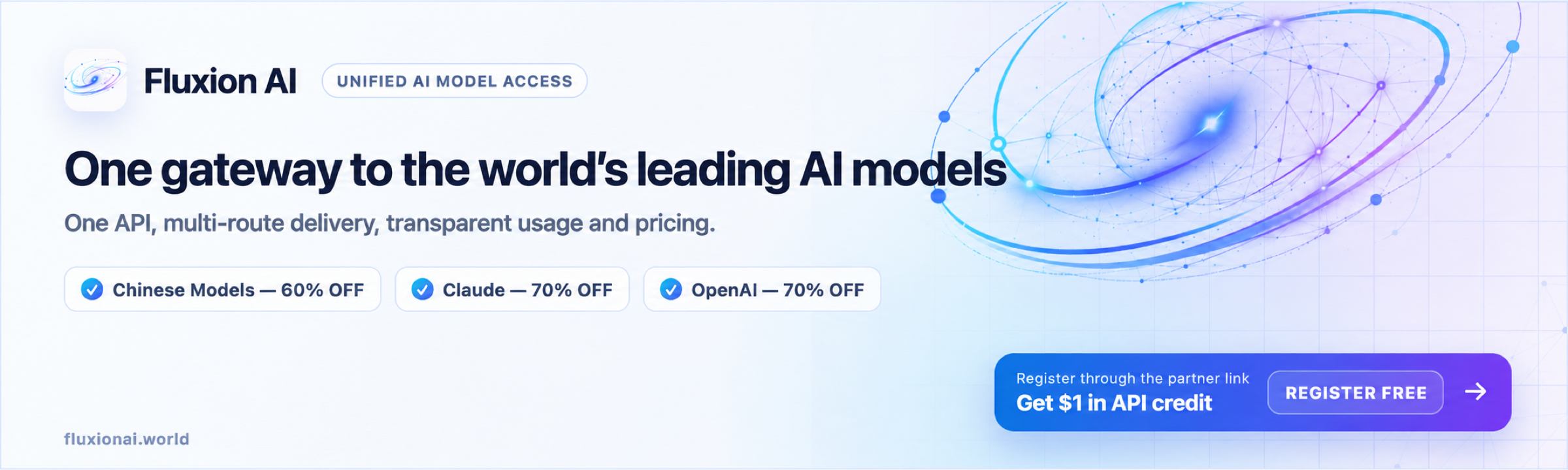 Fluxion AI — reliable, cost-efficient access to GPT, Claude, and other leading AI models through one unified API