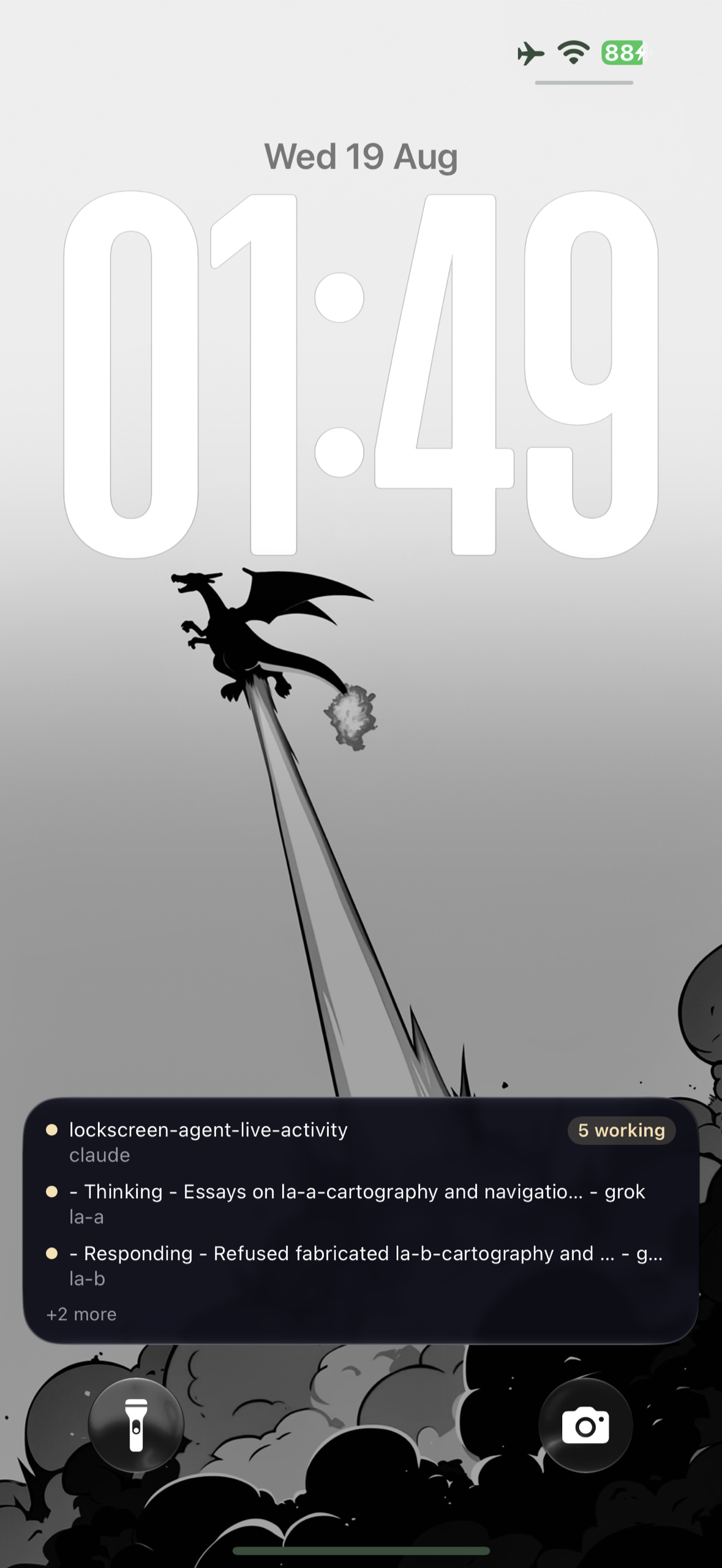 Lock-screen Live Activity tracking Agents on iPhone