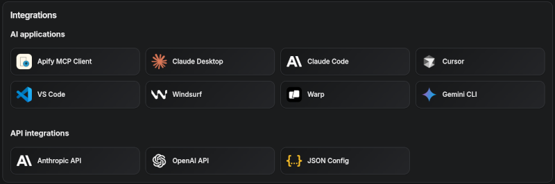 Apify-MCP-configuration-clients