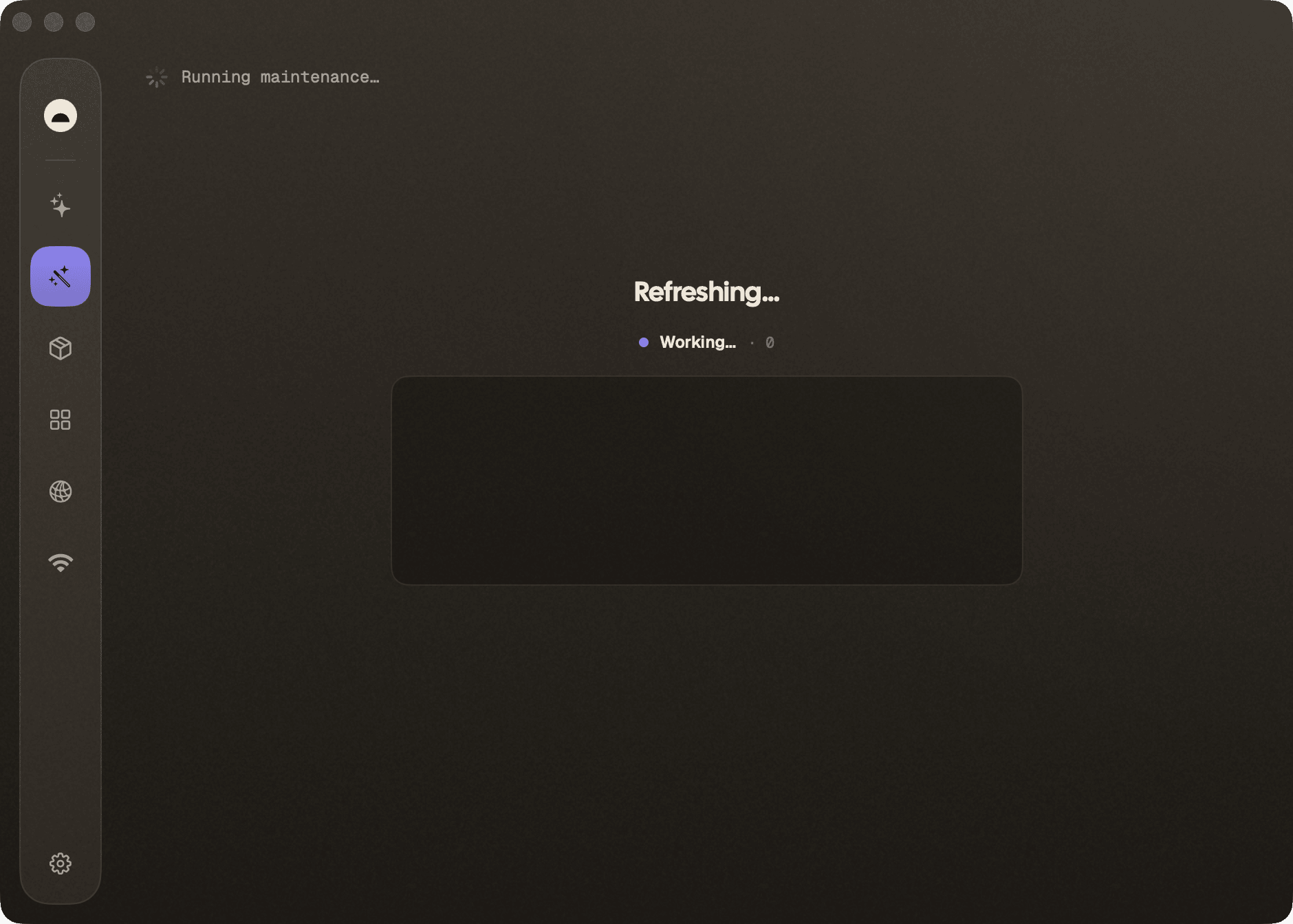 Optimize โ maintenance running