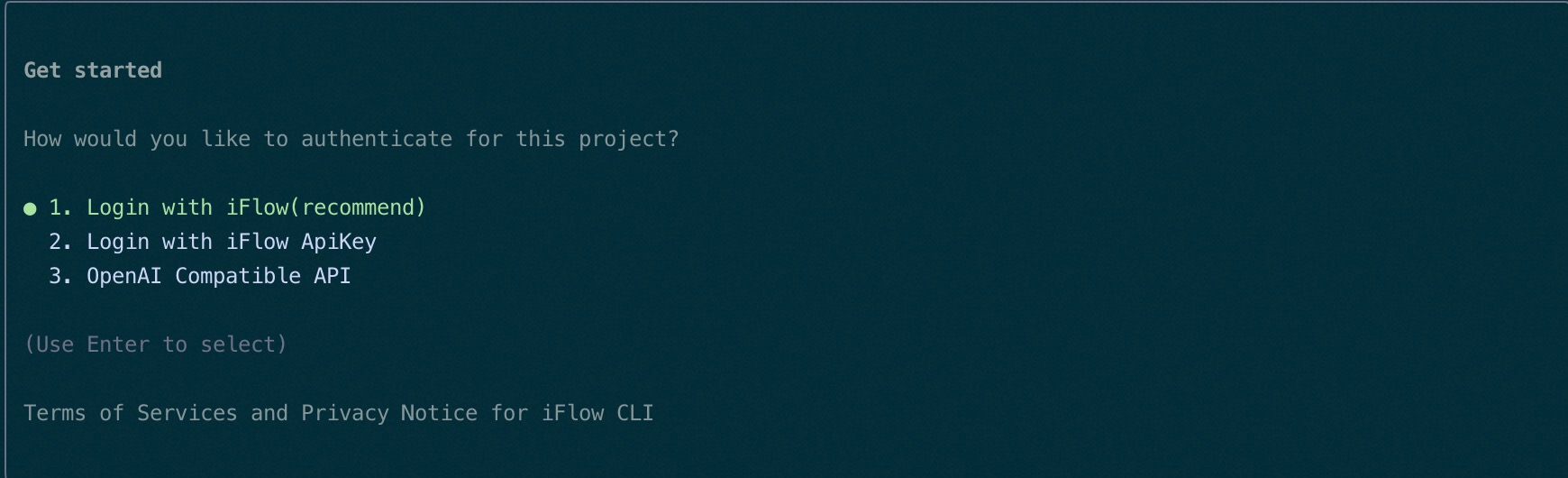 iFlow CLI Login