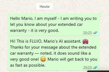 WhatsApp auto-reply example