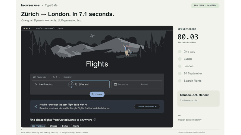 A browser that picks its next move