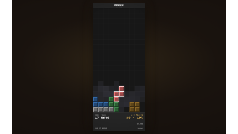 Tetris you can read as probabilities
