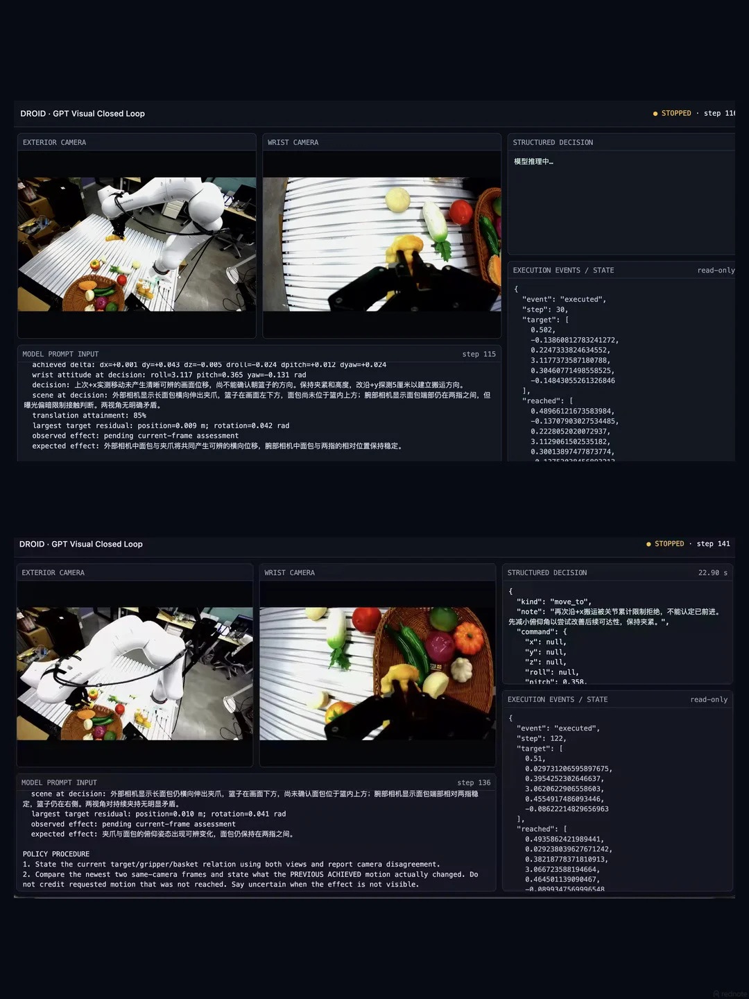 Direct robot-arm pose control
